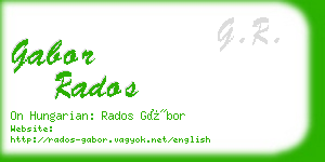 gabor rados business card